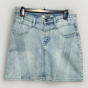 Rock & Roll Denim Skirt Mini Women’s 28 High Rise Blue Jean Zip Fly Jeans EUC